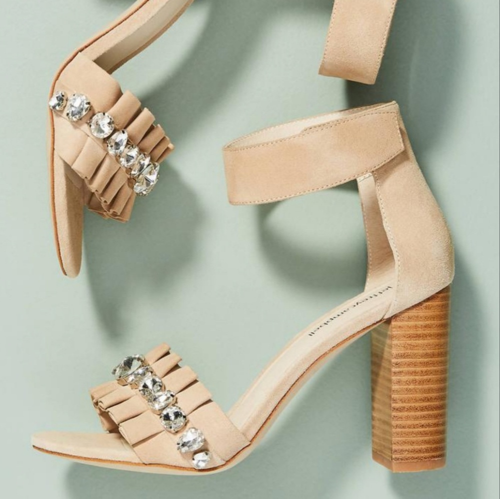 Anthropologie Jeffrey Campbell Ruffled Purdy Heels